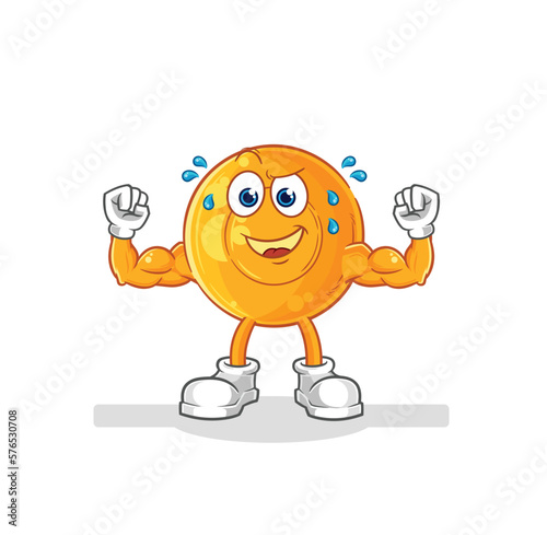throat lozenges muscular cartoon. cartoon mascot vector