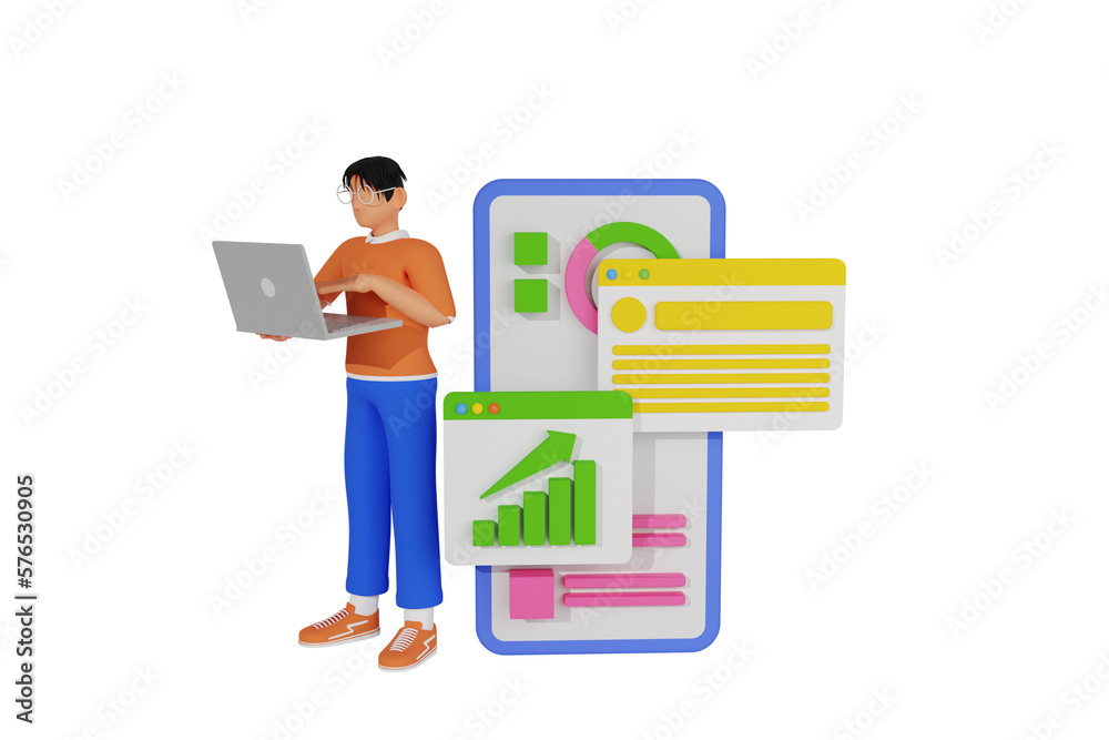 big data analysis 3d Illustration big data analysis 3d Illustration