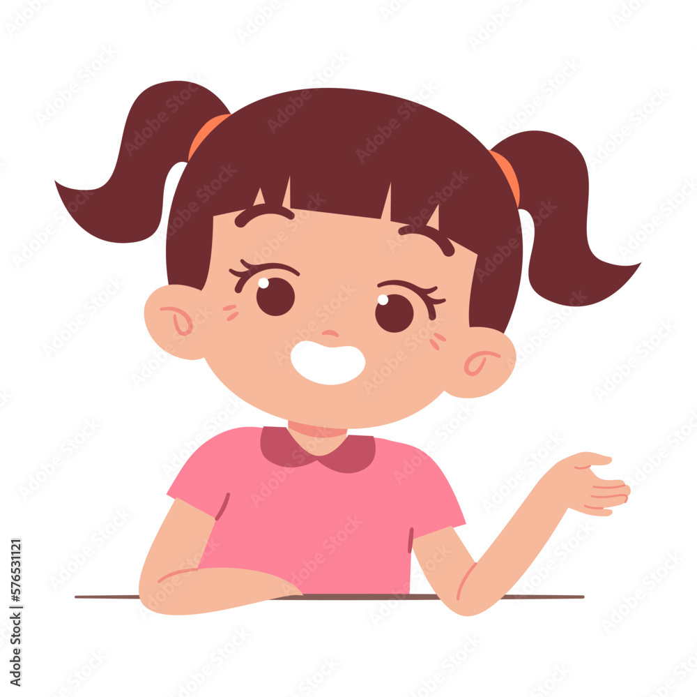 Cute Happy Kids behind a wall