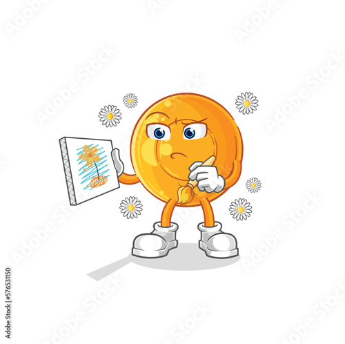 throat lozenges traditional painter cartoon character vector