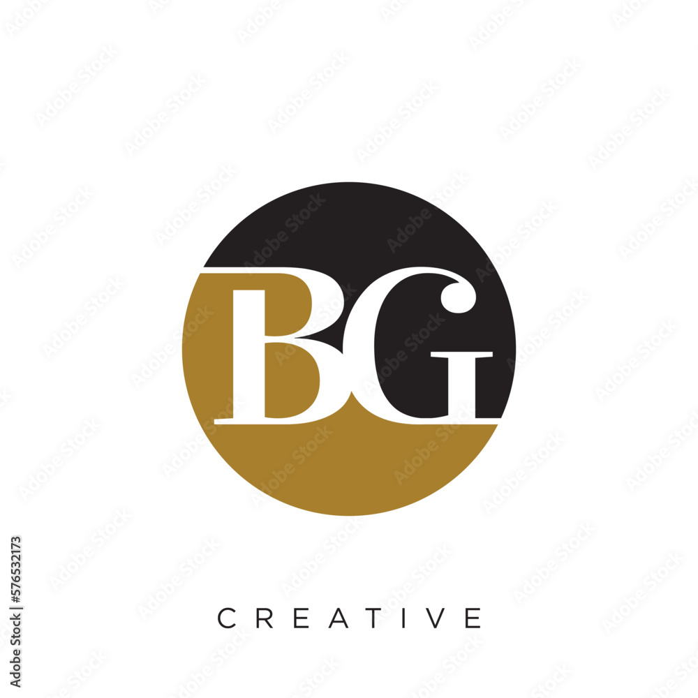 bg logo design vector icon luxury premium	