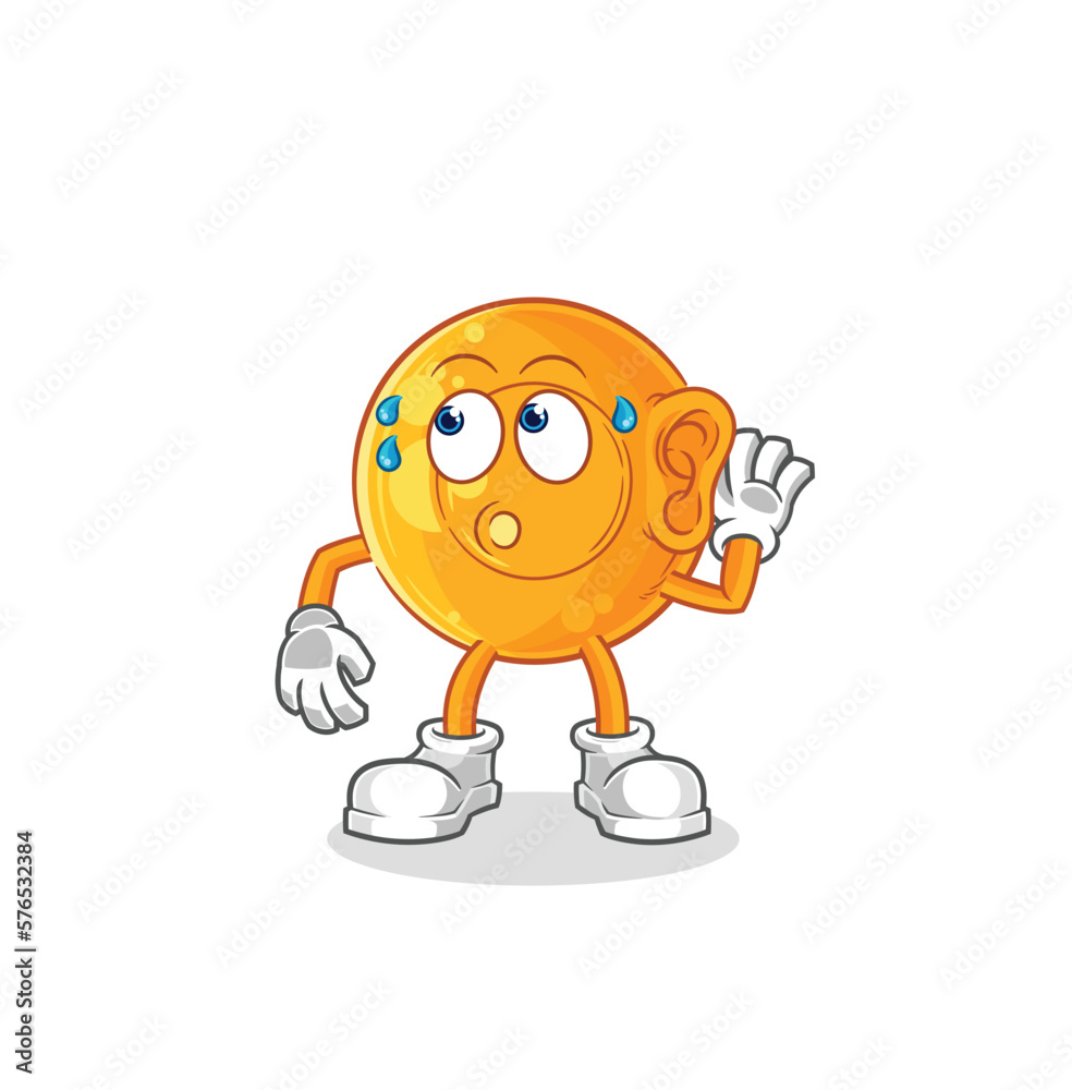 throat lozenges eavesdropping vector. cartoon character throat lozenges eavesdropping vector. cartoon character
