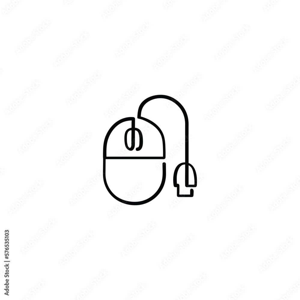 Computer Mouse Line Style Icon Design Computer Mouse Line Style Icon Design