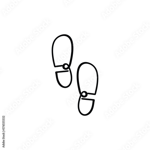 Footprints Line Style Icon Design
