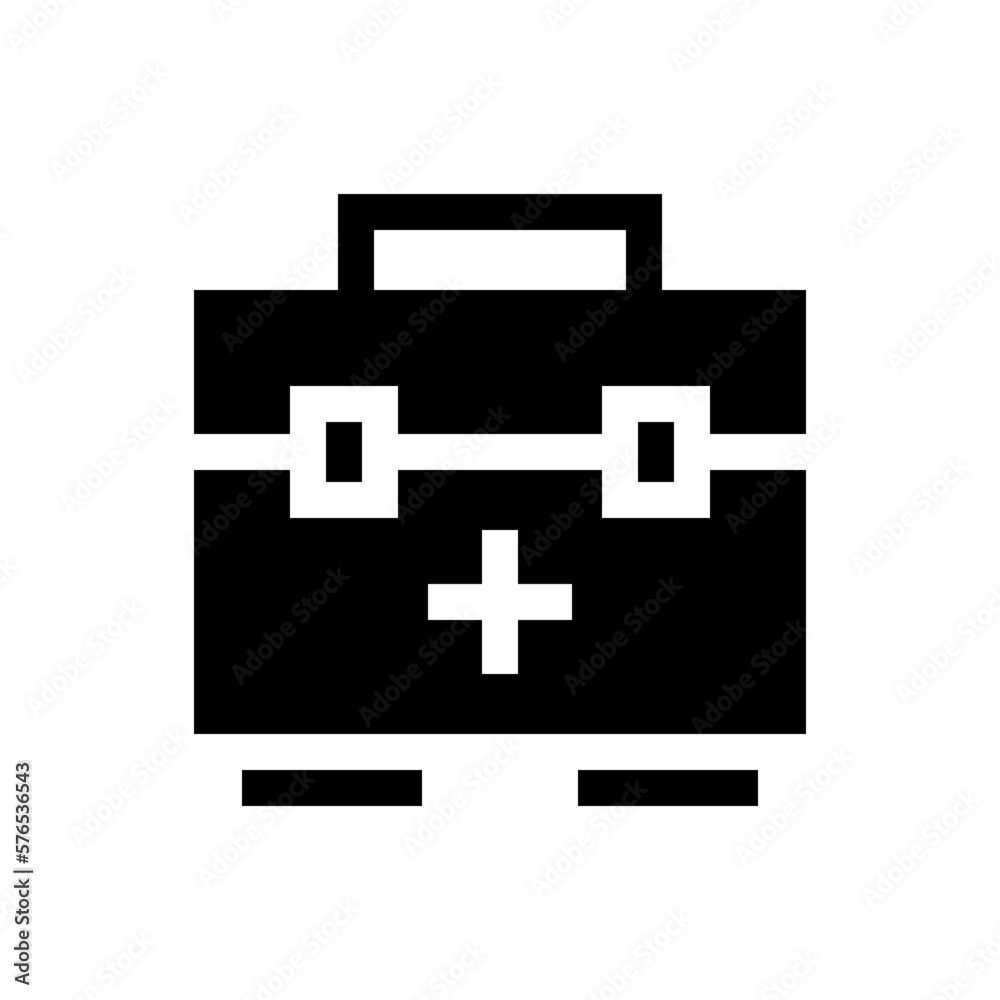 Obraz premium first aid kit glyph icon