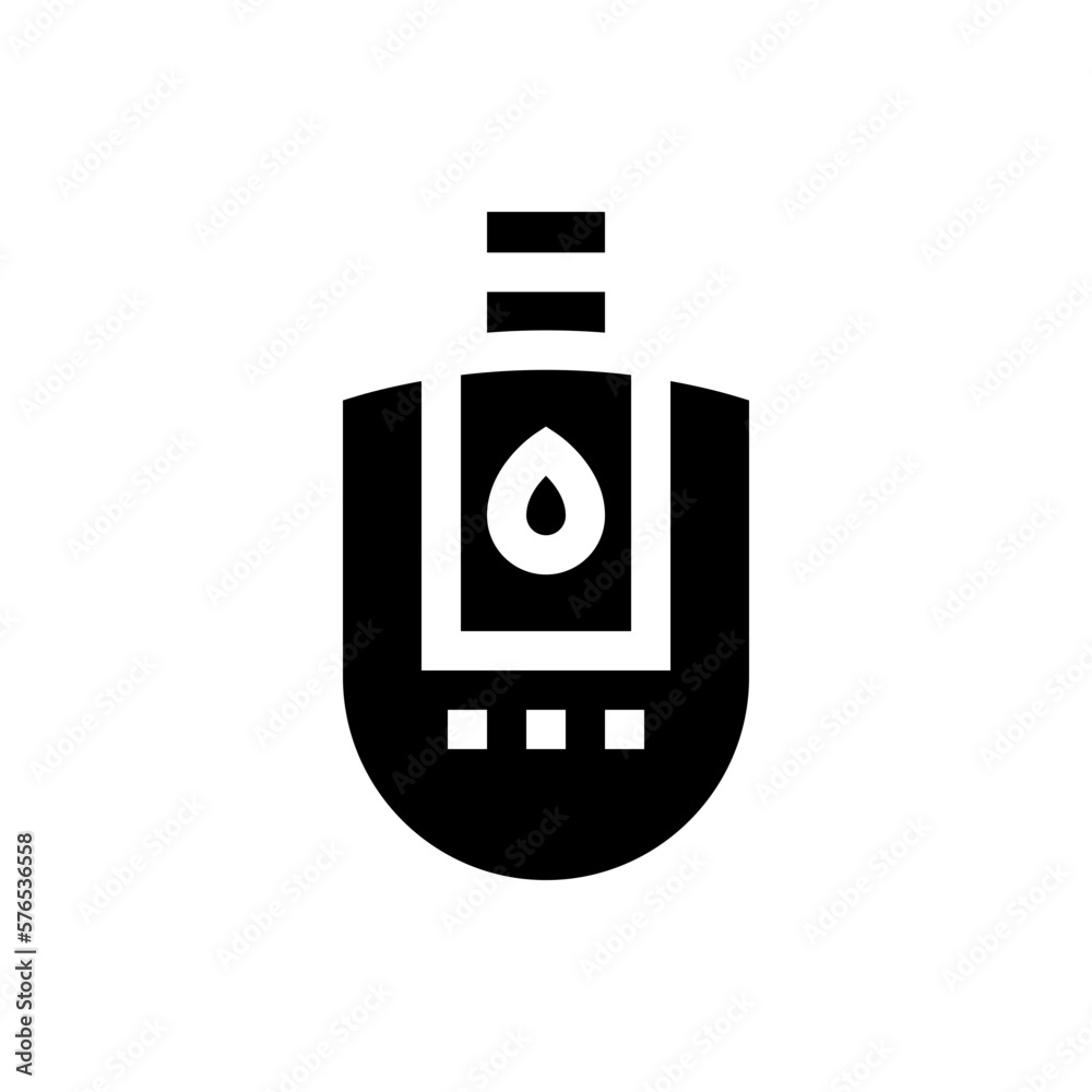glucometer glyph icon
