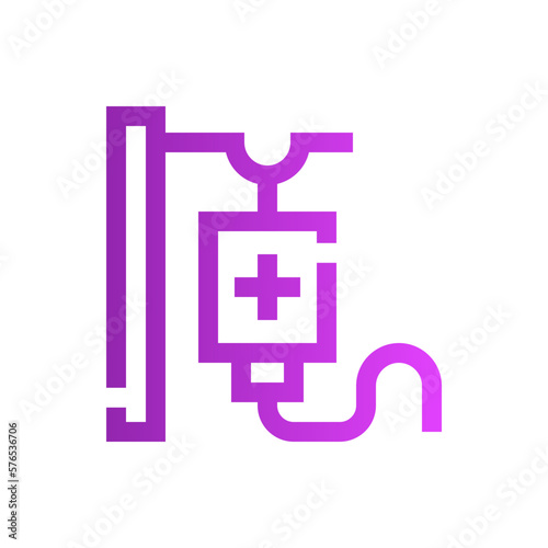 intravenous saline drip gradient icon