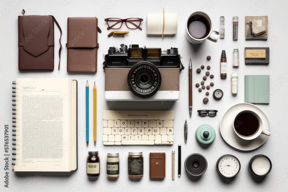 Fototapeta premium set of stationery - Generative AI