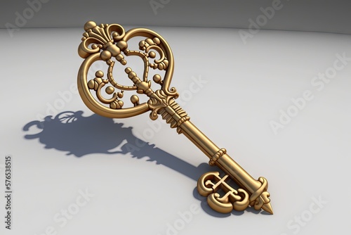 golden key with keyhole - Generative AI 