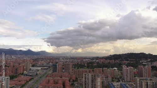 Colombia Bogotá . noroccidente de la  ciudad.
 vista desde las alturas, plano general,  photo