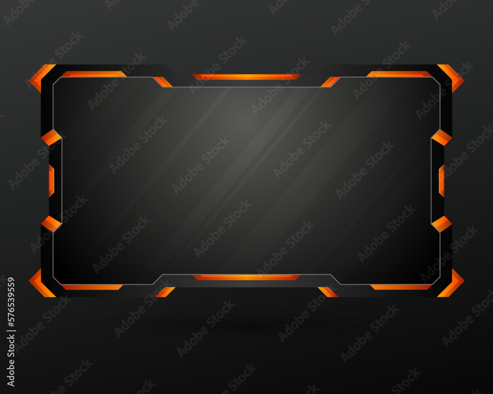 Overlay Gui Abstract live stream overlay gui facecam screen panel template Stock ...