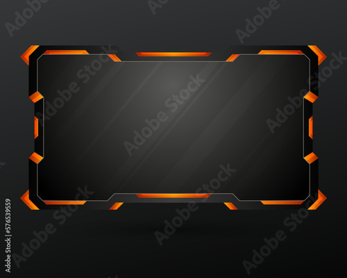 Abstract live stream overlay gui facecam screen panel template