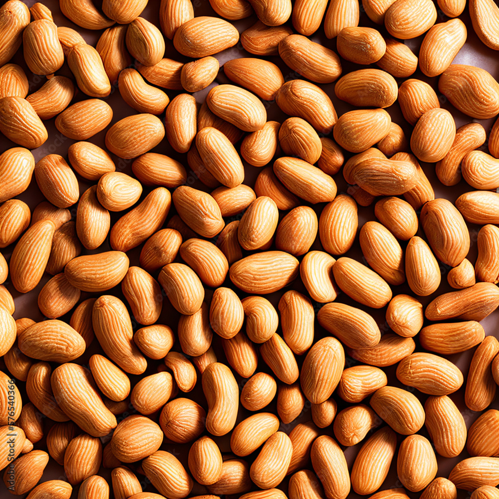 Obraz premium Bowl of peanuts on the table, nuts in a container, snack food concept created with generative AI.