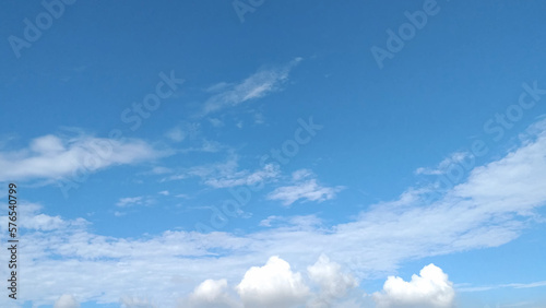 Beautiful natural blue sky with cloud. Air clouds in the blue sky. blue backdrop in the air.