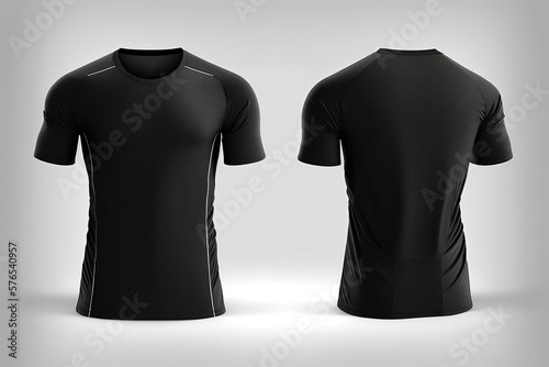 blank black jersey mockup for football club, Soccer. generative ai