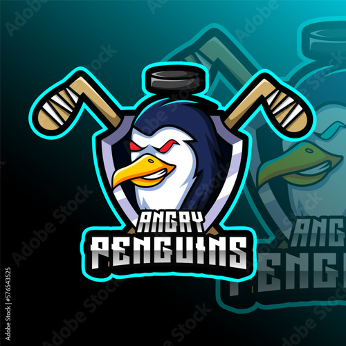 Penguins Hockey Animal Team Badge