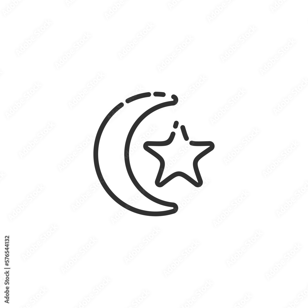 moon and stars icon vector moon and stars icon vector
