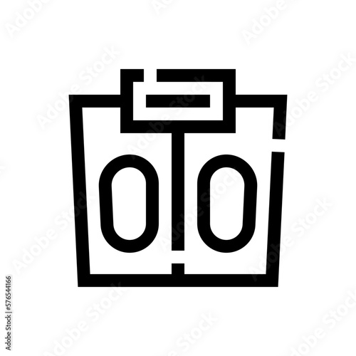 weighing machine line icon