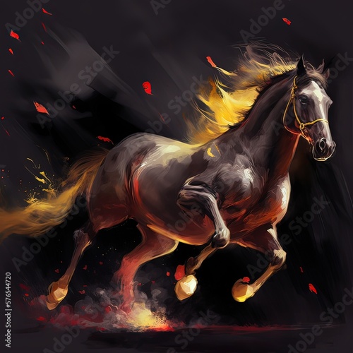 A horse art. Generative AI © Artworker
