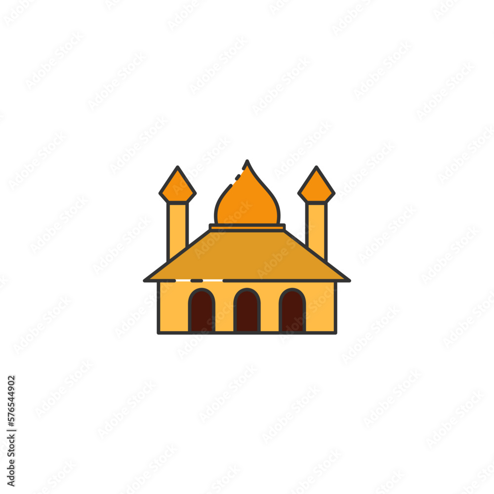 Muslim Building Icon Concept Isolated