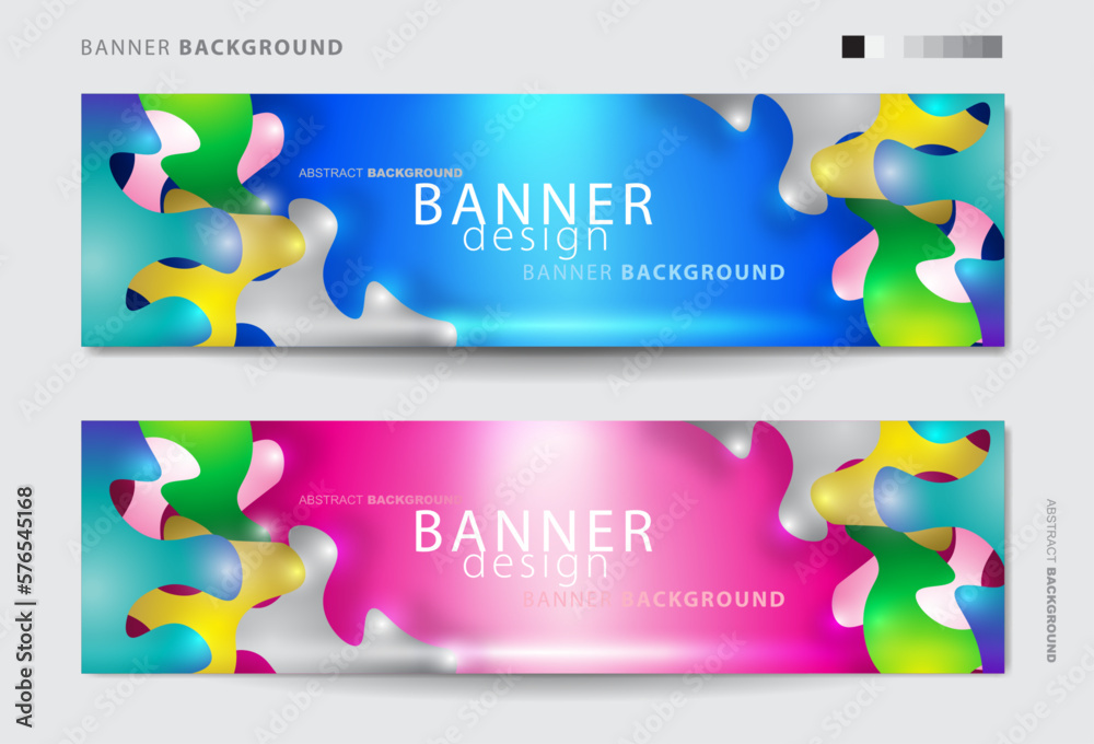 abstract banner design. Vector shaped background. Modern Graphic Template Banner pattern for social media and web sites
