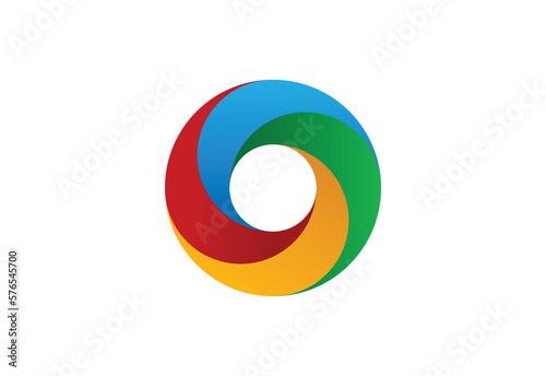 Abstract Modern Circle Logo. Symbol and Icon Vector Template. 