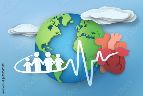 World Health Day Concept Design. global health awareness day illustration