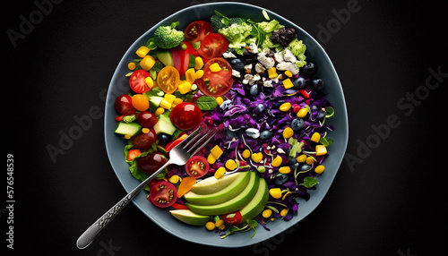 Fruit salad. Generative AI