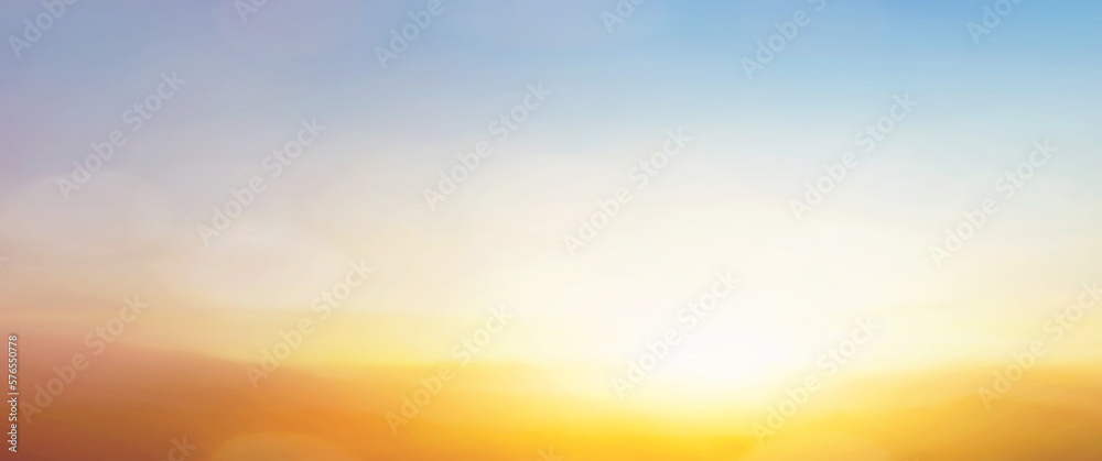 beautiful blue sunset sky with white clouds background - obrazy, fototapety, plakaty 