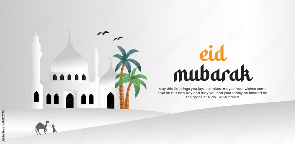 Traditional eid  festival banner template