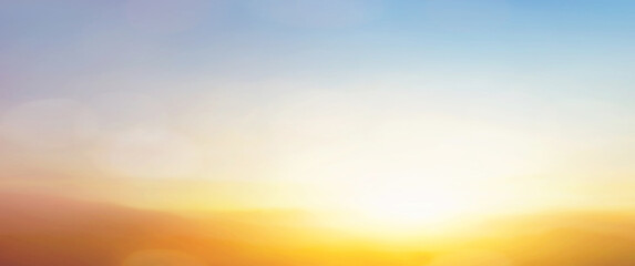 beautiful blue sunset sky with white clouds background