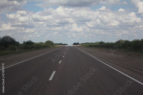 Infinite desert vanishing perspective road