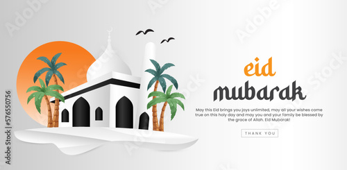 Traditional eid  festival banner template