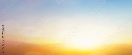 Fotografiet beautiful blue sunset sky with white clouds background