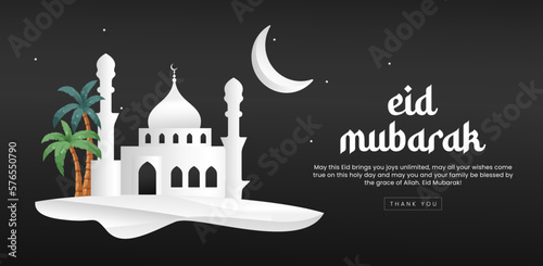 Traditional eid  festival banner template
