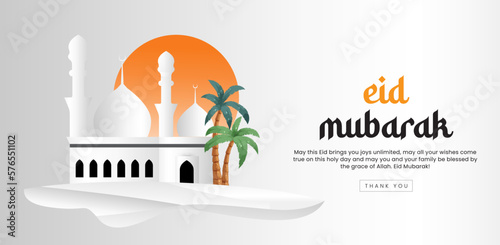 Traditional eid  festival banner template