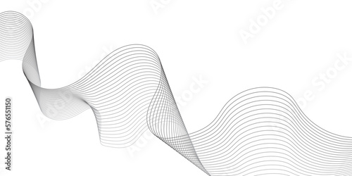 Abstract grey, white smooth element swoosh speed wave modern stream background. Abstract wave line for banner, template, wallpaper background with wave design. Vector illustration