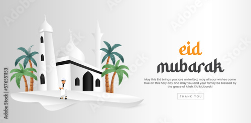 Traditional eid festival banner template