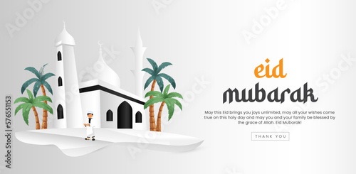 Traditional eid  festival banner template