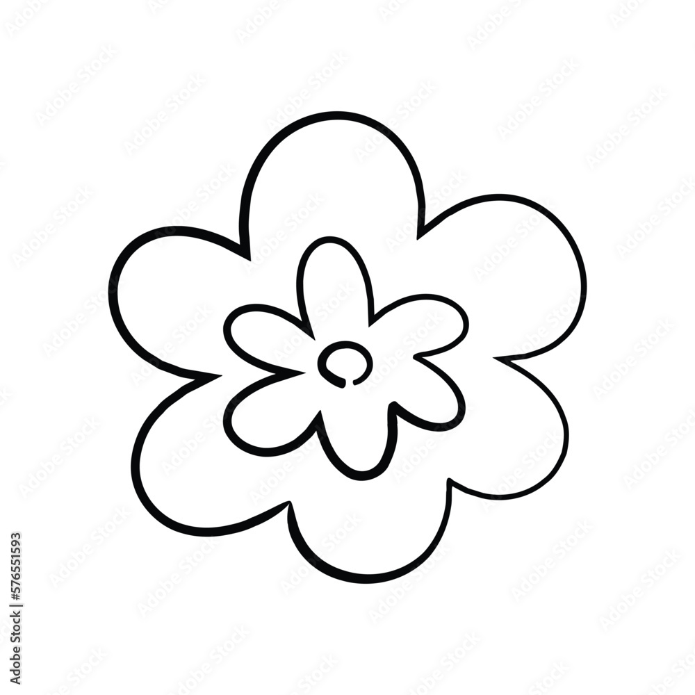 Flower icon vector graphic illustration