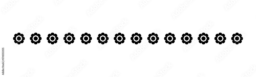 Cute Spring Floral Divider Borders Silhouette. Springtime and Easter flower separators design elements. Cute Spring Floral Divider Borders Silhouette. Springtime and Easter flower separators design elements.