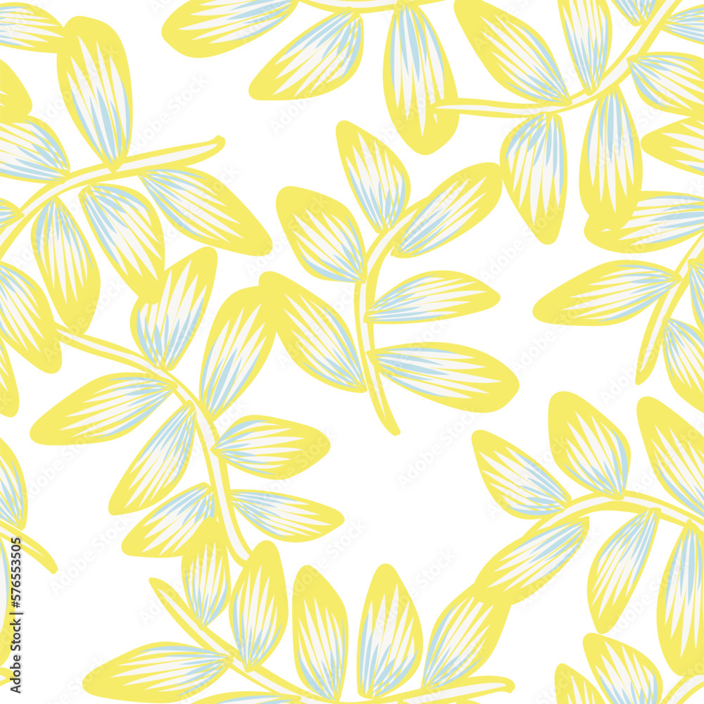 Tropical Leaf Seamless Pattern Design