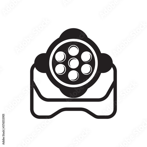 Stage light icon symbol,illustration design template.