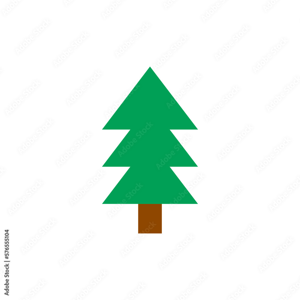Tree flat icon. Christmas tree icon. Vector illustration isolated on white background. Tree flat icon. Christmas tree icon. Vector illustration isolated on white background.