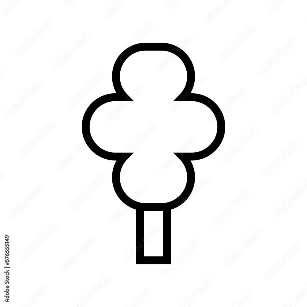Tree line icon. Vector illustration isolated on white background. Tree line icon. Vector illustration isolated on white background.
