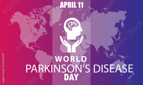 Vector illustration of World Parkinson's disease Day observed on 11th April Holiday concept. Template for background, banner, card