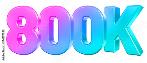 800K Follower Gradient Thank You 