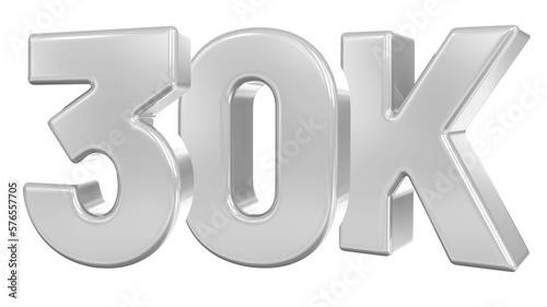 30K Follower Silver Thank You 
