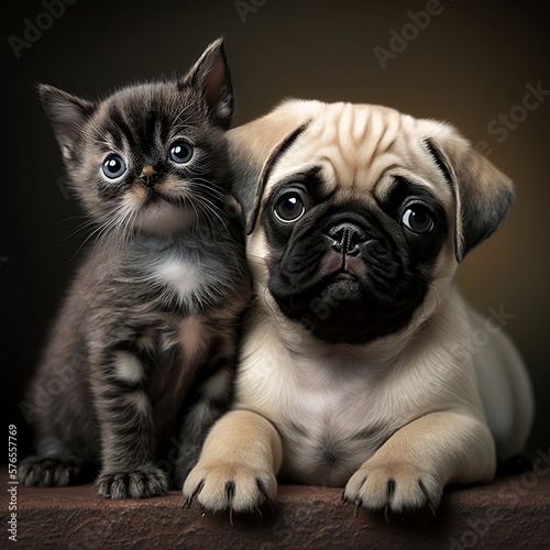 kitten and pug created using a neural network