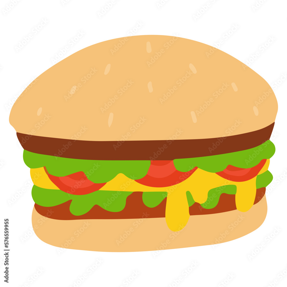hamburger on white background hamburger on white background